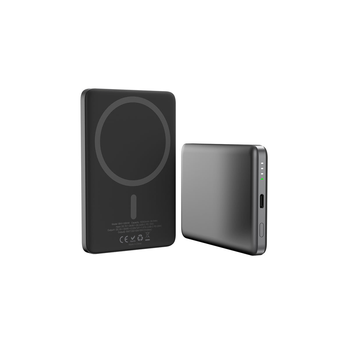 BNY for Ultra Thin Power Bank, 5000mAh Wireless Portable Charger, PD20W USB-C Fast Charging Power Bank