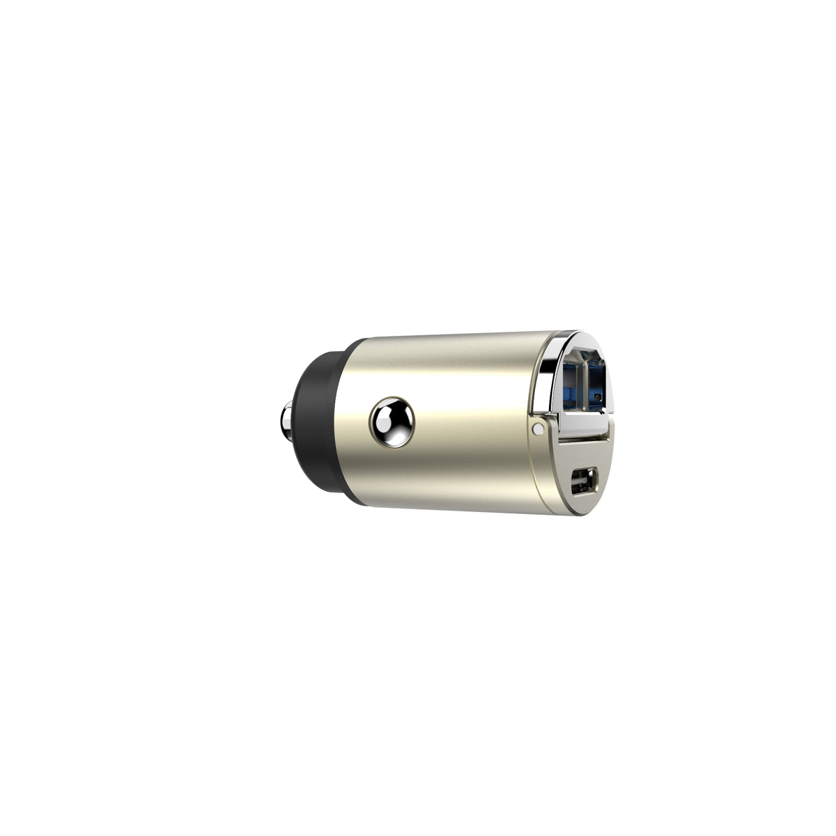BNY of PD30W or PD45W Super Mini 1×USB-C & 1×USB Car Charger Ring Fast Adapter