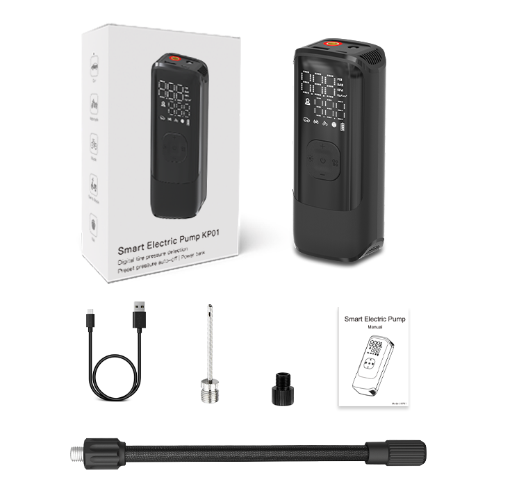 BNY for Tyre Inflator Portable 150PSI Electric Air Pump for Car with 2000mAh Battery