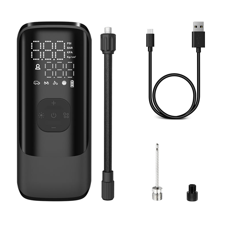 BNY for Tyre Inflator Portable 150PSI Electric Air Pump for Car with 2000mAh Battery