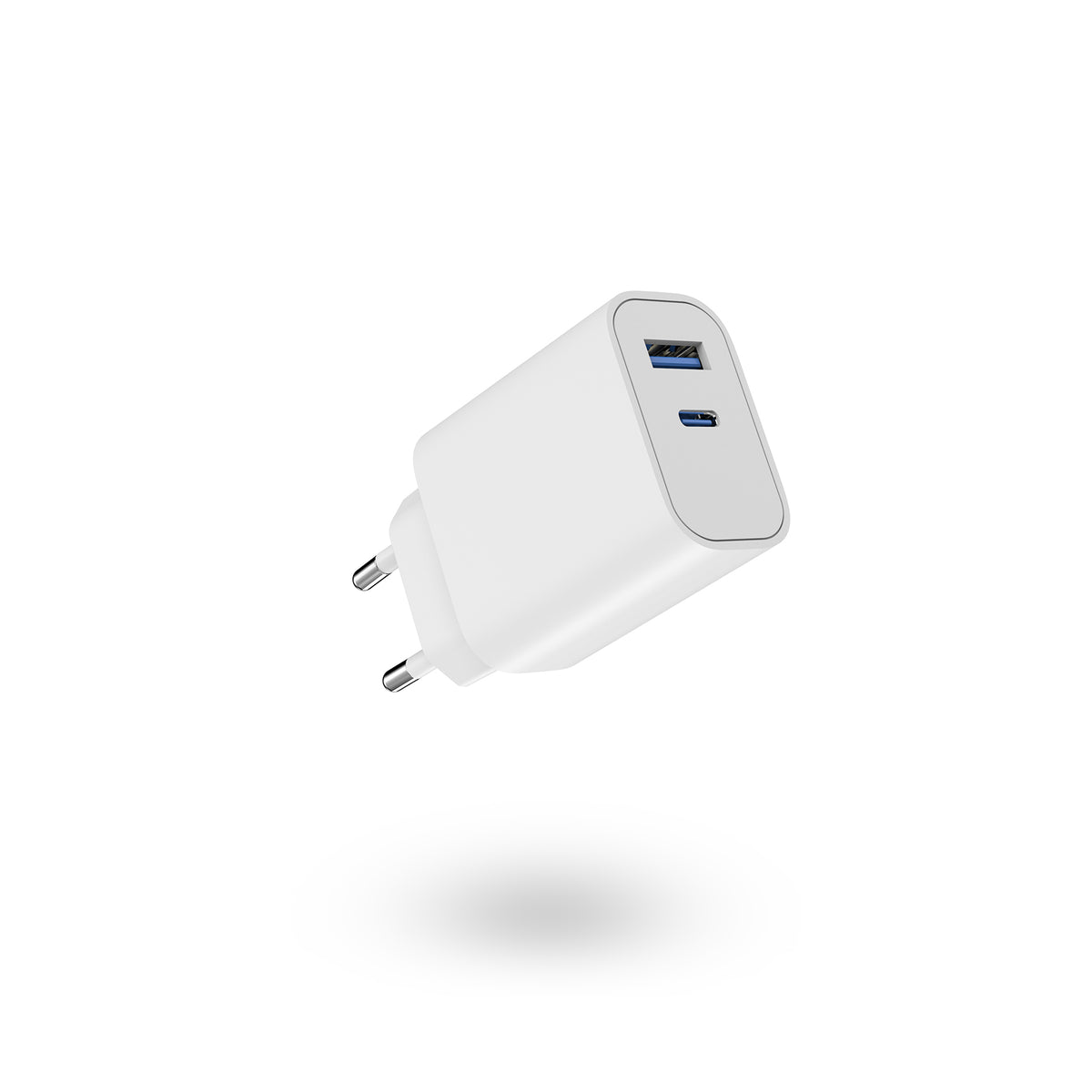 BNY for PD20W Wall Charger with 1×USB-C &  1×USB Quick Charging Adapter Portable